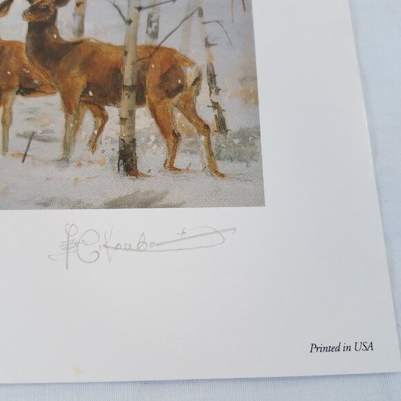 Les Kouba First Snow SIGNED Print 11X14" Elk Limited Edition Original Folder - Picture 4 of 16